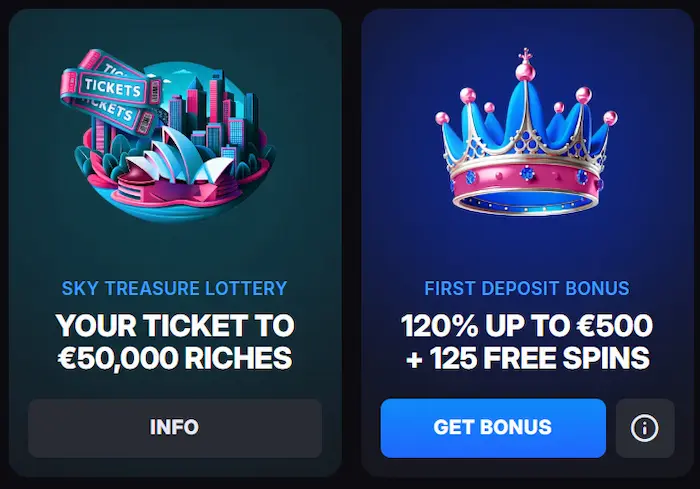 SkyCrown Login bonuses